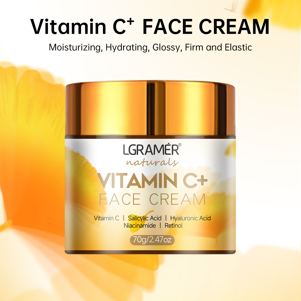 Skincare Glad2Glow - Krim Pemutih Vitamin C, Krim Wajah