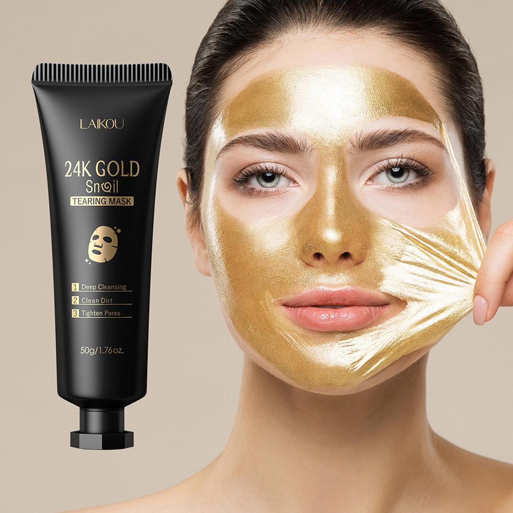 Snail Cream Gel - LAIKOU Masker Pengelupas Kulit Wajah 24K