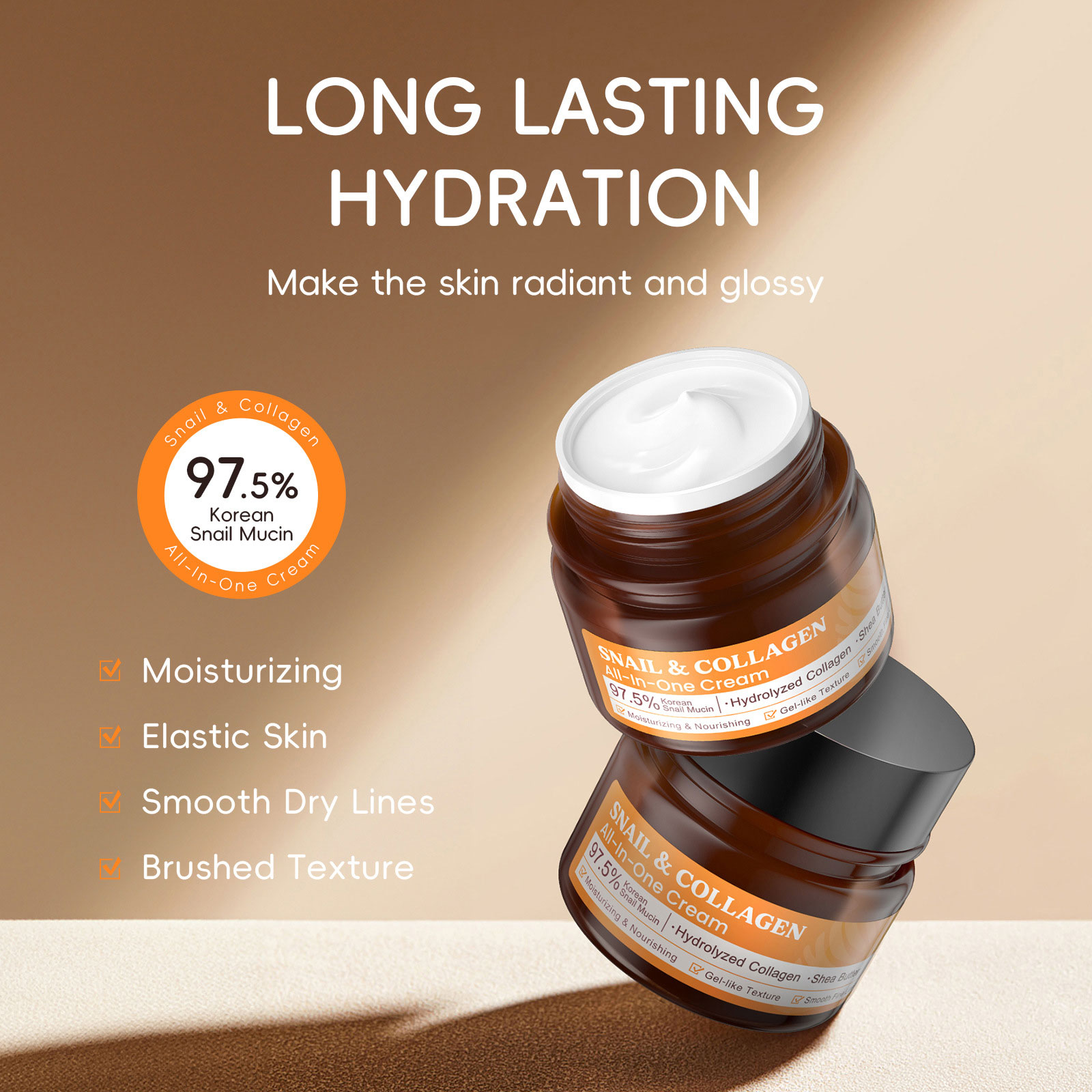 LAIKOU Gel Krim Wajah kolagen  - Snail Cream Gel ulasan dan harga