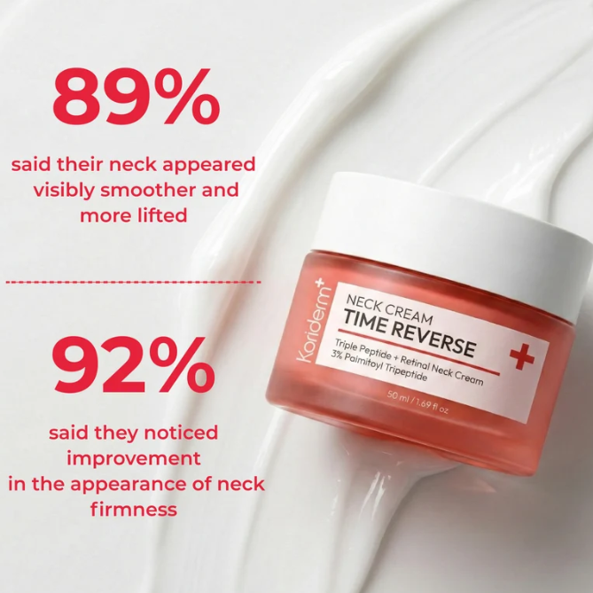 50ml Krim Leher Korea Koriderm - Peptide Neck Cream ulasan dan harga