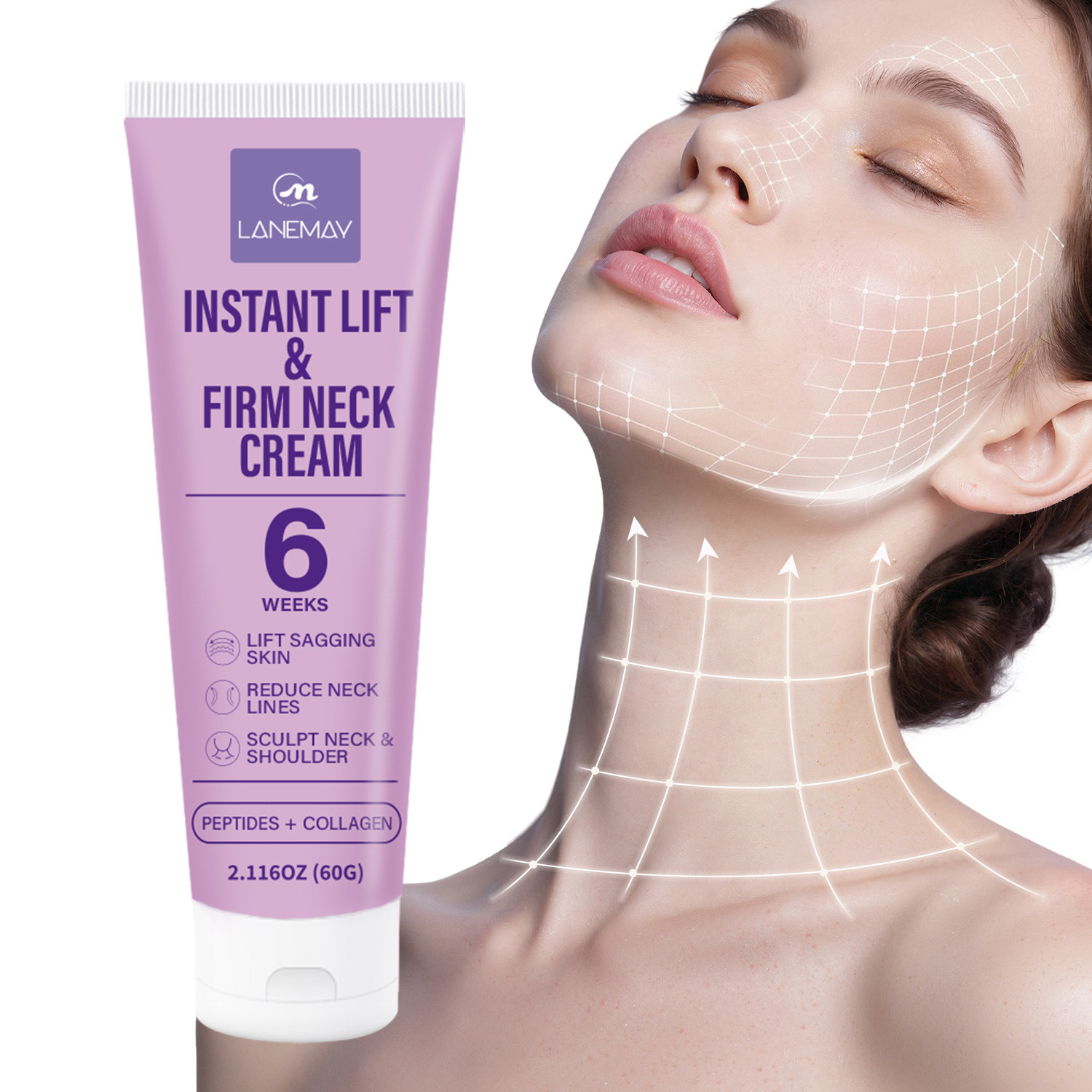 Krim Pengencang Leher Instan d - Peptide Neck Cream ulasan dan harga