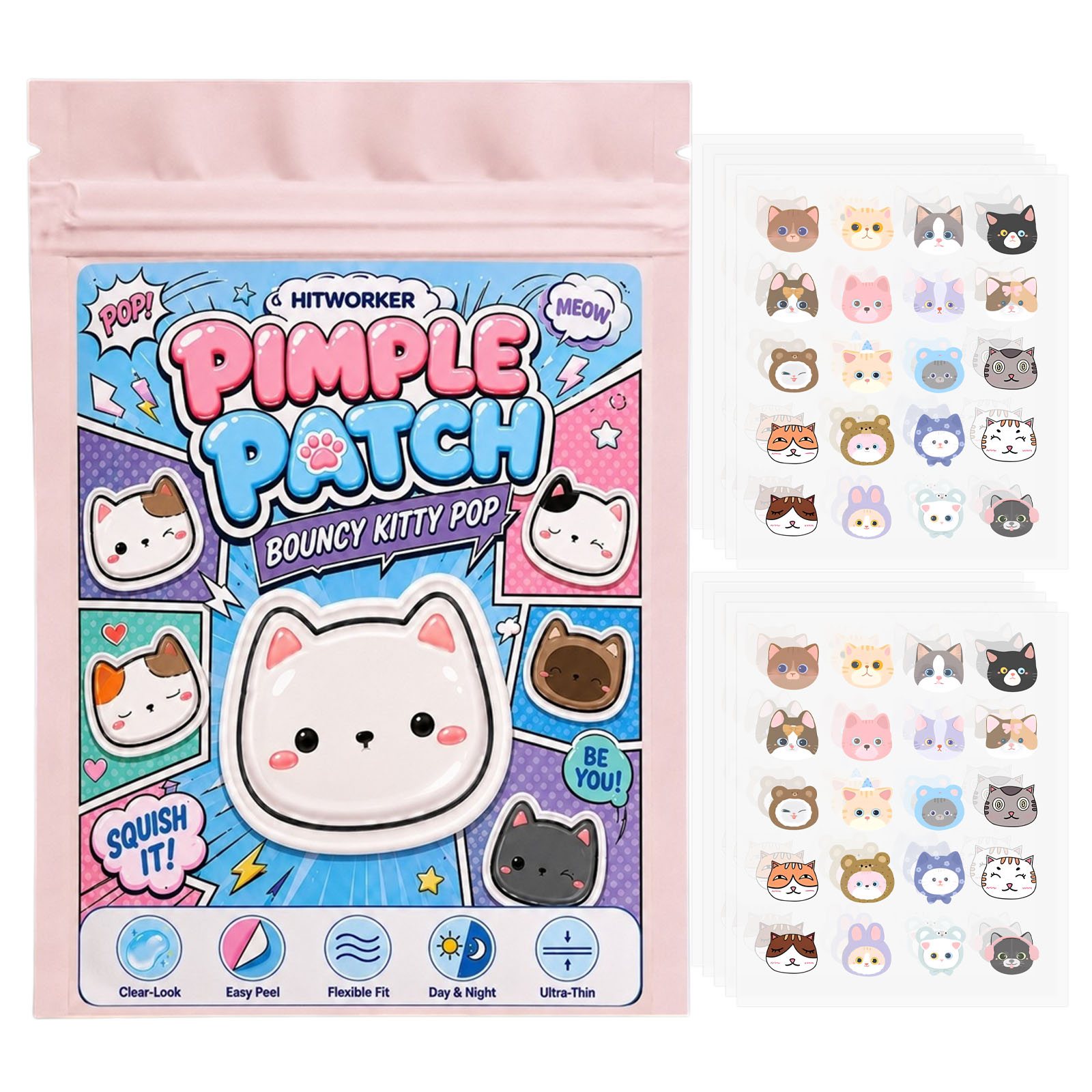 100pcs Plester Jerawat Kucing  - Skincare The Originote ulasan dan harga