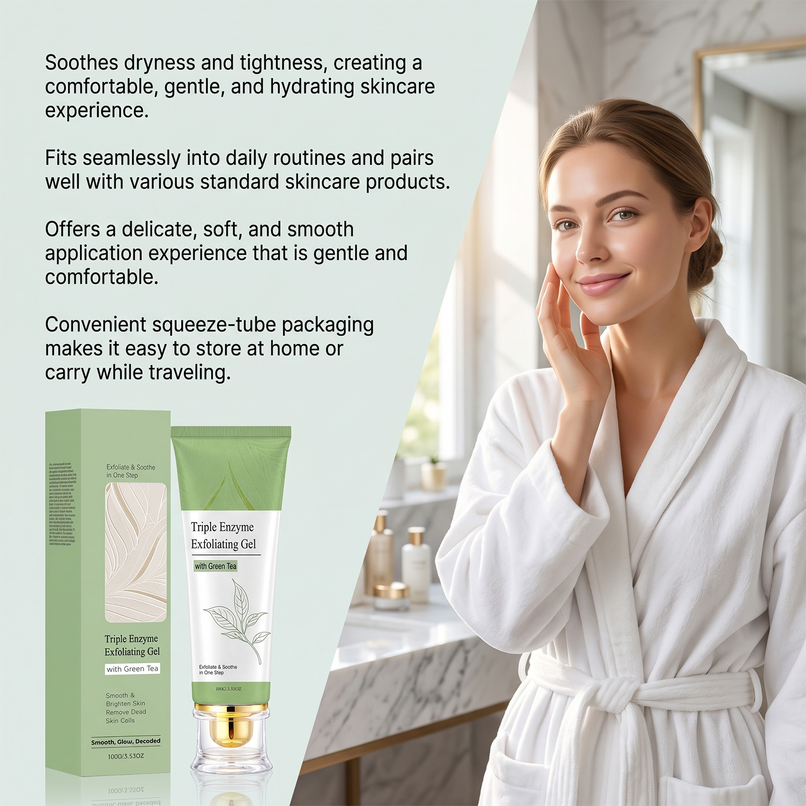 Gel Pengelupas Kulit Teh Hijau - Peptide Neck Cream ulasan dan harga
