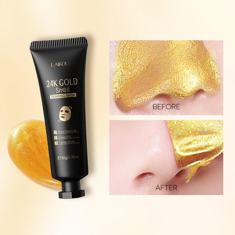 LAIKOU masker wajah pengelupas - Snail Cream Gel ulasan dan harga