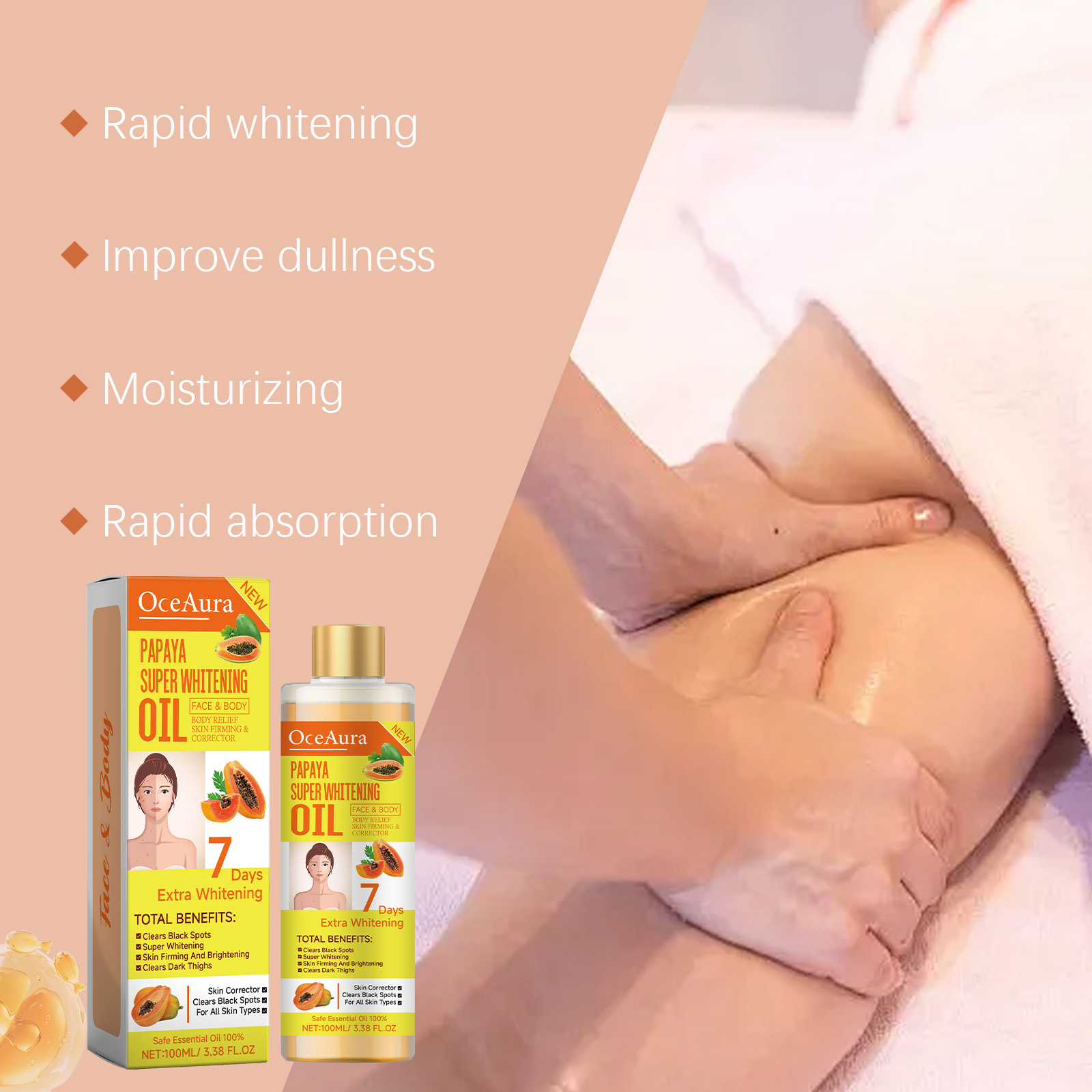 Minyak Tubuh Pemutih Pepaya Be - Aha Bha Exfoliant ulasan dan harga
