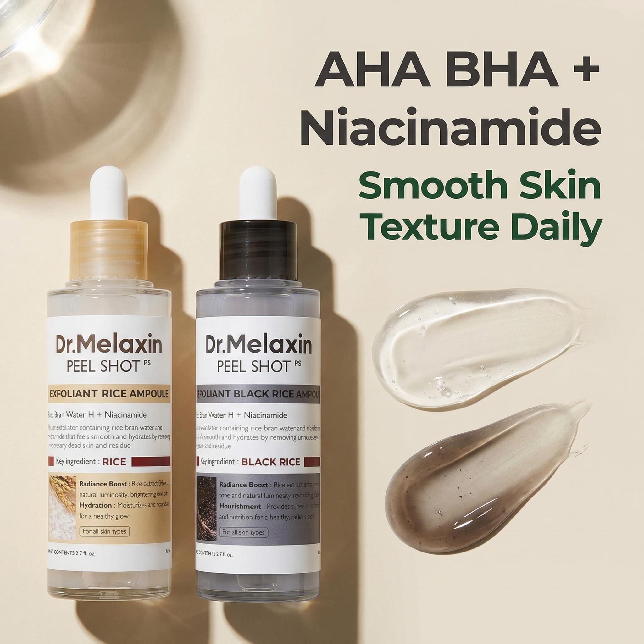 Ampul Eksfoliasi Beras Hitam 8 - Aha Bha Exfoliant ulasan dan harga